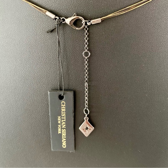 Christian Siriano New York Black Tone Necklace with Gold Tone Tassel Pendant - Picture 5 of 7